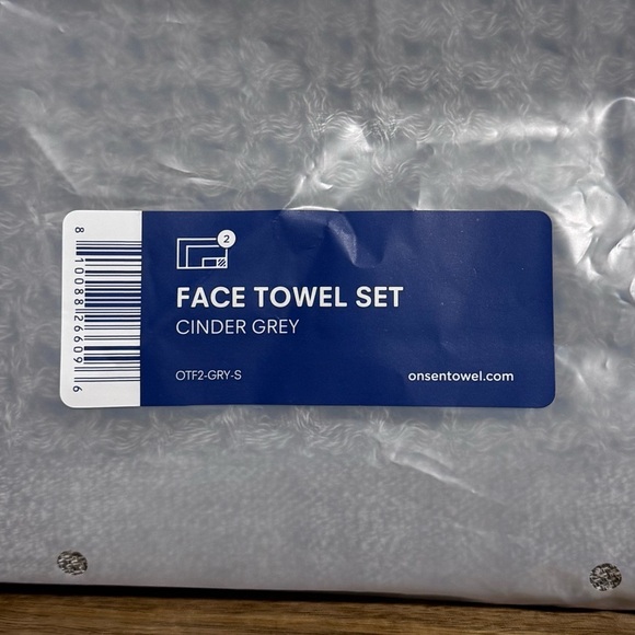 NEW Onsen Face Towels | Cinder Grey | 100% Supima Cotton Waffle Weave - Picture 15 of 15